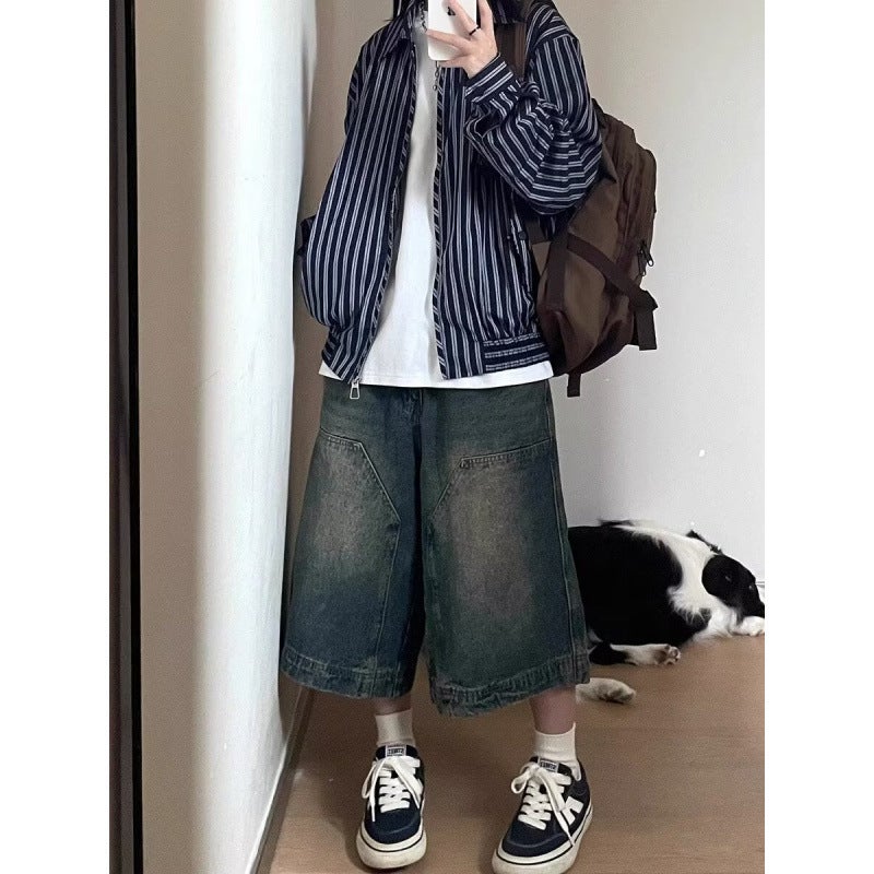 Unisex Classic Denim Jeans Loose Fit Daily Outdoor Wear - Image 2