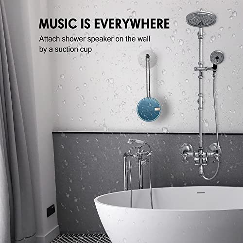 INSMY C12 IPX7 Waterproof Shower Bluetooth Speaker, Portable Small Speaker, Speakers Bluetooth Wireless Loud Clear Sound Support TF CSuard ction Cup for Outdoor Kayak Canoe Beach Gift (Navy) - Image 3
