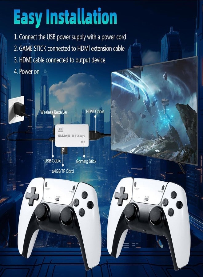 نظام ألعاب فيديو مطوّر بتقنية 4K لعام 2026، يعمل بتقنية التوصيل والتشغيل، يدعم ألعاب الفيديو عالية الدقة مع خاصية الاتصال اللاسلكي. - Image 3