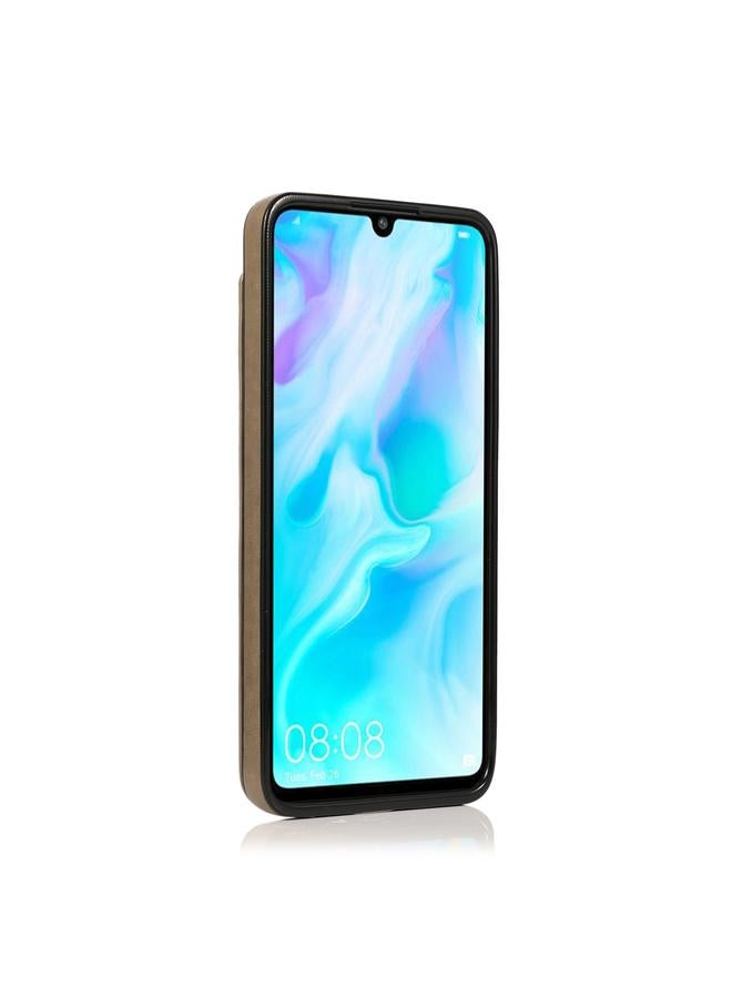 اس-توب جراب لهاتف Huawei P30 Lite بتصميم ماندالا مزدوج الإبزيم مصنوع من البولي يوريثان الحراري والبولي يوريثان الحراري مع فتحات للبطاقات وحامل وإطار للصور - Image 3