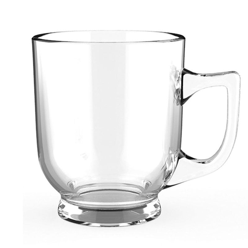 Glass Tea Coffee 200 ML Set Mugs Tea Cups Aldan Mug Crystal Clear with Handle,Tea, Milk, Hot and Cold Drinks Mug Kitchen & Dining Tableware Dinnerware Set (3) - Image 1