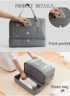 DUNISO Gym And Travel Storage Bag With Shoe Compartment Water Resistant  Travel Duffel Bag with Wet Pocket for Men and Women Lightweight  - Image 2