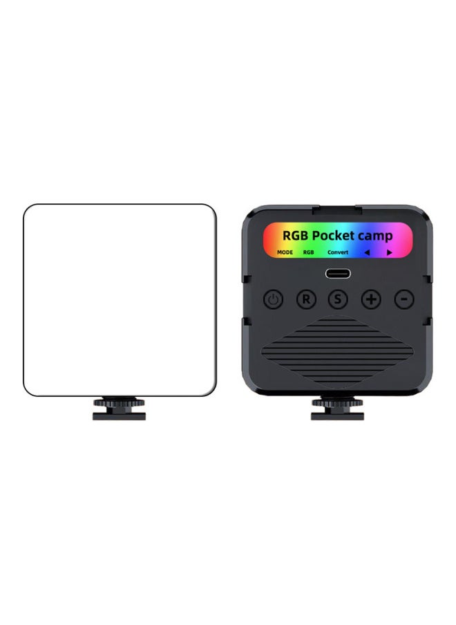 Generic Direct Supply RGB Full Color Fill Light Mini Portable Led Pocket Light Outdoor Professional Shooting Gourmet Soft Light-Light Source Color: (three-tone Lighting + Powerful Clip + Battery + Charging Model)  - Image 2