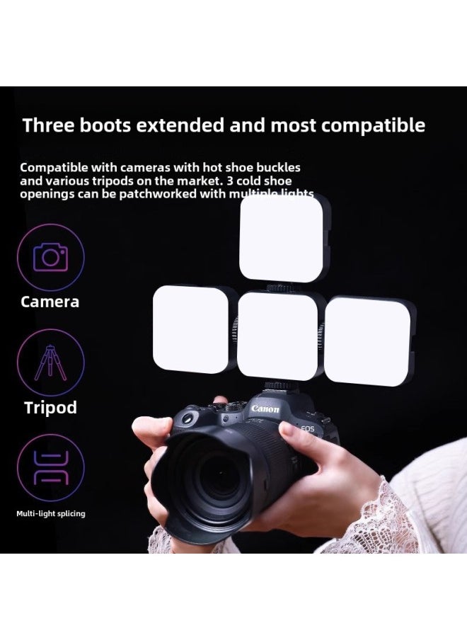 Generic Direct Supply RGB Full Color Fill Light Mini Portable Led Pocket Light Outdoor Professional Shooting Gourmet Soft Light-Light Source Color: (three-tone Lighting + Powerful Clip + Battery + Charging Model)  - Image 5