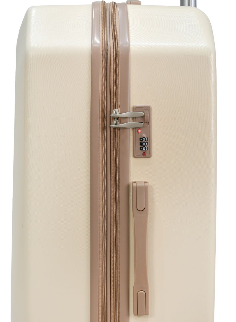 مورانو مجموعة حقائب سفر بعجلات دوارة مكونة من 6 قطع لون بـيج. - Image 4