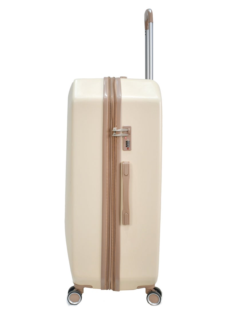 مورانو مجموعة حقائب سفر بعجلات دوارة مكونة من 6 قطع لون بـيج. - Image 3