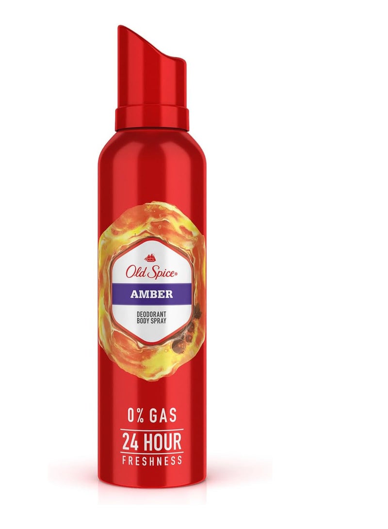Amber No Gas 24 hour Long Lasting Freshness Deodorant Perfume Body Spray For Men,140ml
