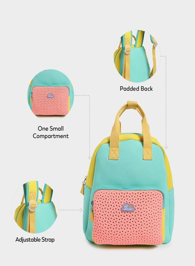 Mi Arcus Color Block Casual Back Pack School Bag Front Pocket Zip Closure for Girls 2Y+ -10.5 Inch - Image 4