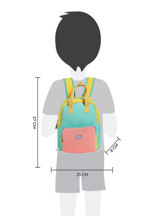 Mi Arcus Color Block Casual Back Pack School Bag Front Pocket Zip Closure for Girls 2Y+ -10.5 Inch - Image 3