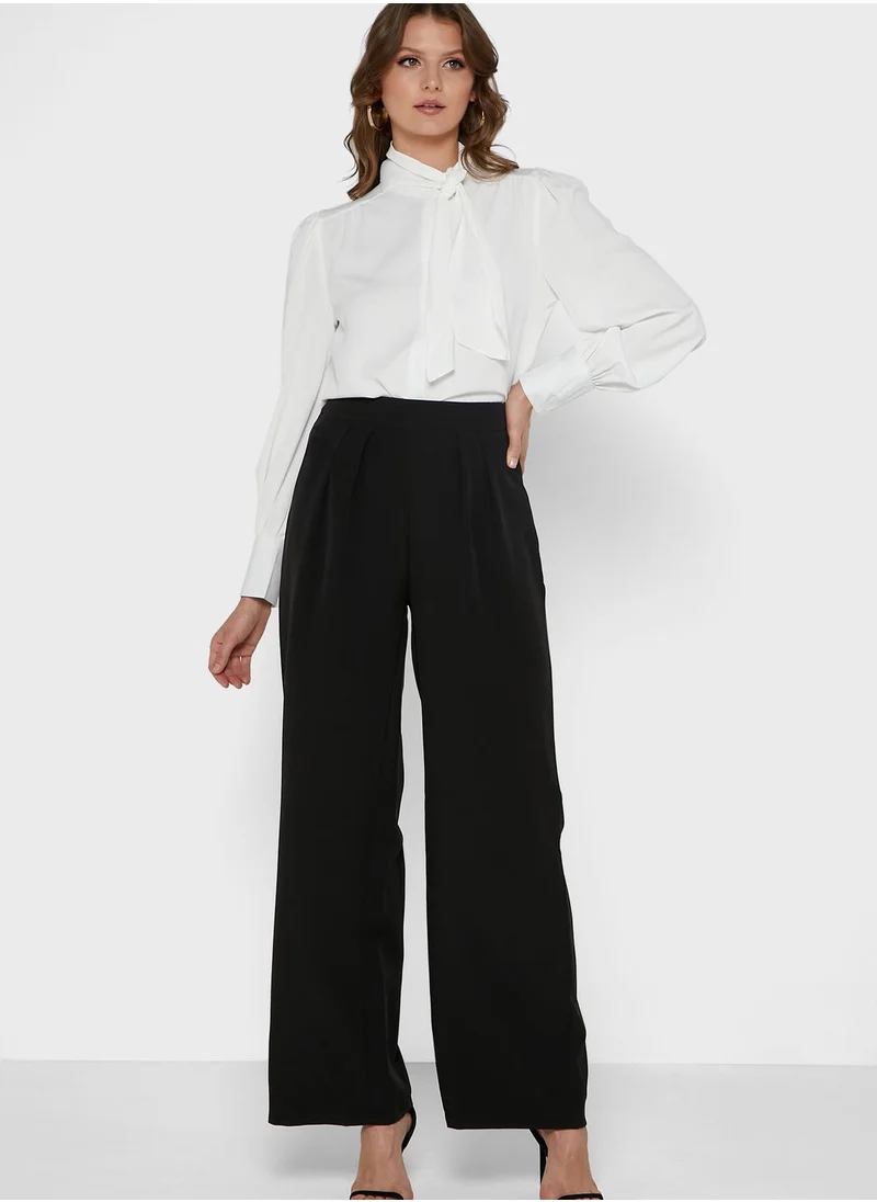 ELLA Pintuck Detail Wide Leg Pants