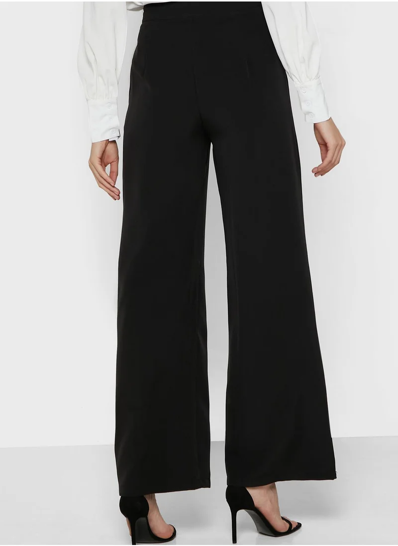 ELLA Pintuck Detail Wide Leg Pants