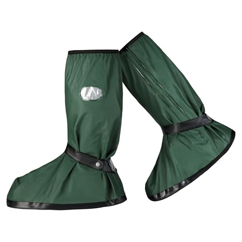 wasserflux Waterproof Reusable Boot Covers for Men & Women, High-Top Slip-Resistant Protectors for Rain, Snow, Outdoor Walking (Green) - Image 1