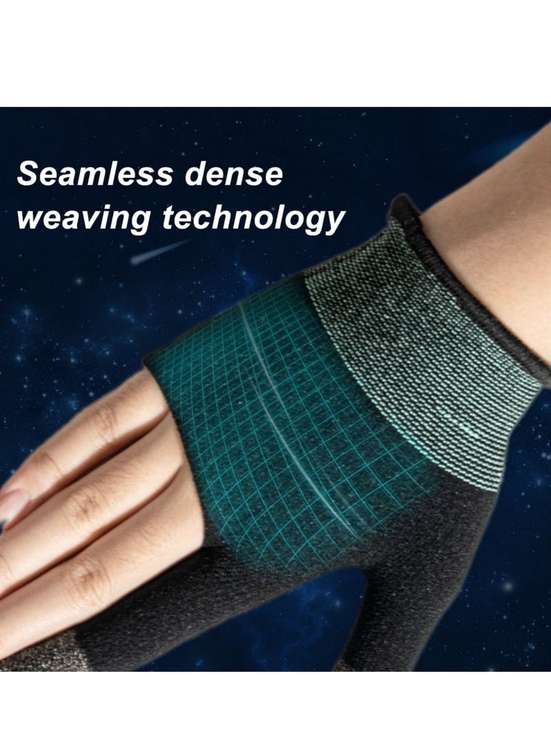 2PCS Gaming Gloves for Sweaty Hands, Ultra-Thin Breathable Mobile Gaming Gloves, Anti-Sweat Mobile Finger Sleeve Breathable for High-Ranking Players Mobile Game Streamer Black+ White - Image 4