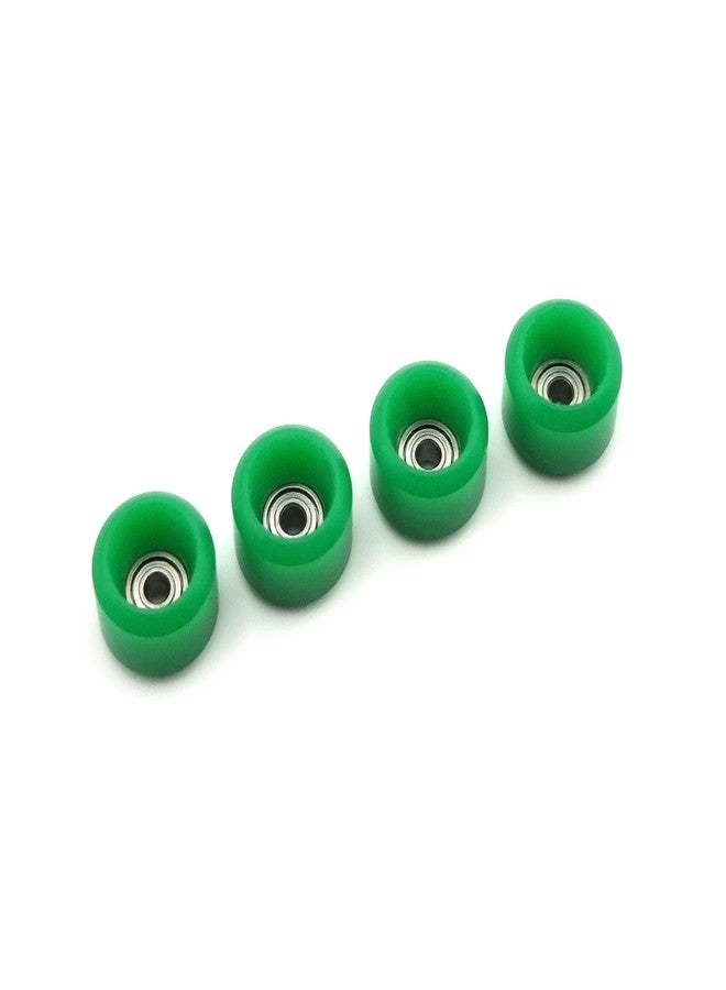 SPITBOARDS® Fingerboard Pro Wheels with Real Ball Bearings, Professional CNC Polyurethan Quality, Street Wheels Shape (Green) - Image 4
