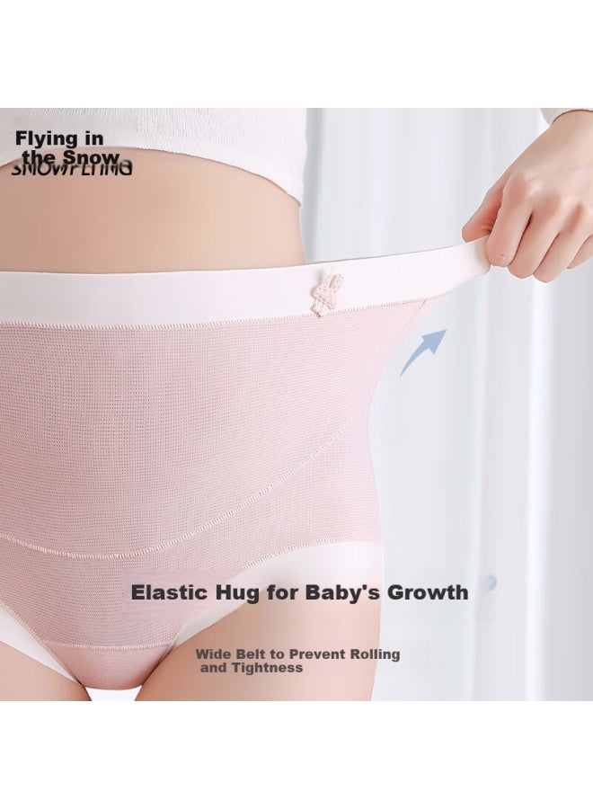 Snowflying Maternity Underwear Women's Ice Silk 7a Antibacterial Pure Cotton Crotch High Waist Support Belly Pregnancy Early Middle Late Stage Postpartum Plus Size Shorts - Image 4