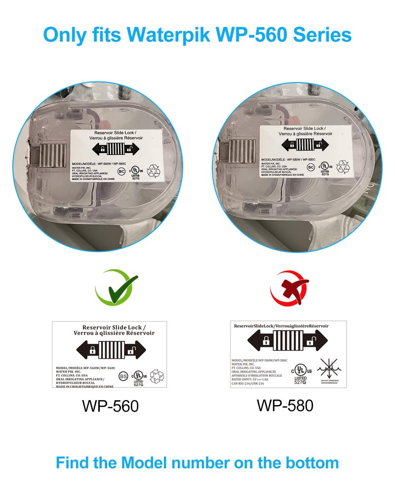 WUKUR شاحن WUKUR البديل لجهاز Waterpik لتنظيف الأسنان بشاحن مغناطيسي متوافق مع Waterpik WP-560 WP-562 WP-563 WP-567 سلك الطاقة بطول 5.9 قدم - Image 4