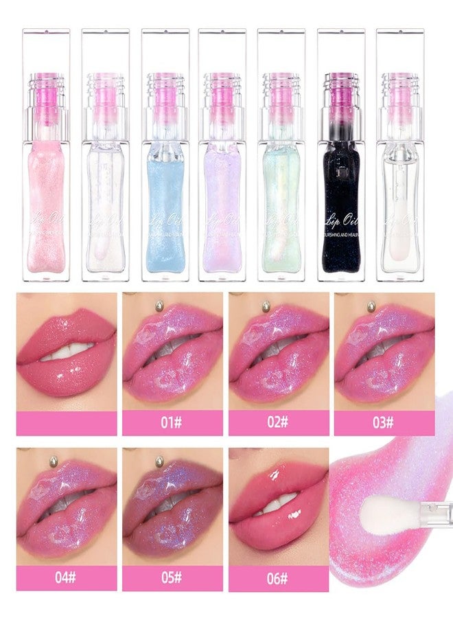 Tiejdhr Magic Color Changing Lip Oil Ph, Glitter Lip Gloss, Upgraded Big Brush Head Moisturizing Lip Oil Long Lasting Nourishing Lip Glow Oil Non-Sticky Primer Lip Tint (# 06, 0.3 Oz) - Image 4