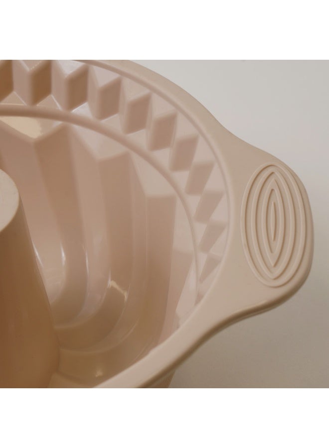 ألبرتو قالب كيك دائري مجوف سيليكون 28.5*24*10.5سم، كريمي - Image 3