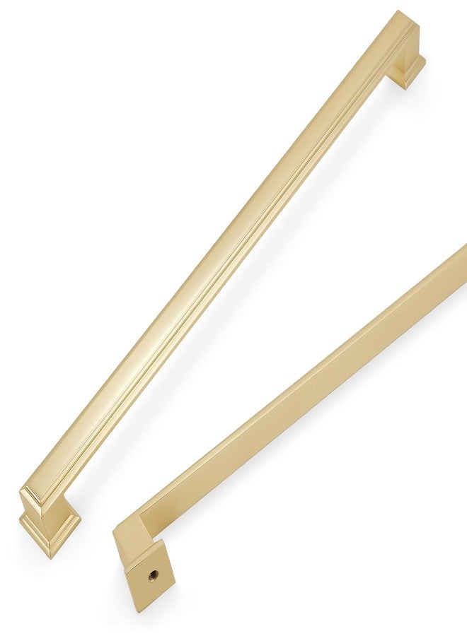 COTYKILEY 6 Pack 10 Inch(256mm) Brushed Brass Cabinet Handles Gold Kitchen Cabinet Pulls Cabinet Door Handles Kitchen Cabinet Hardware Cupboard Drawer Pulls Dresser Handles - Image 1