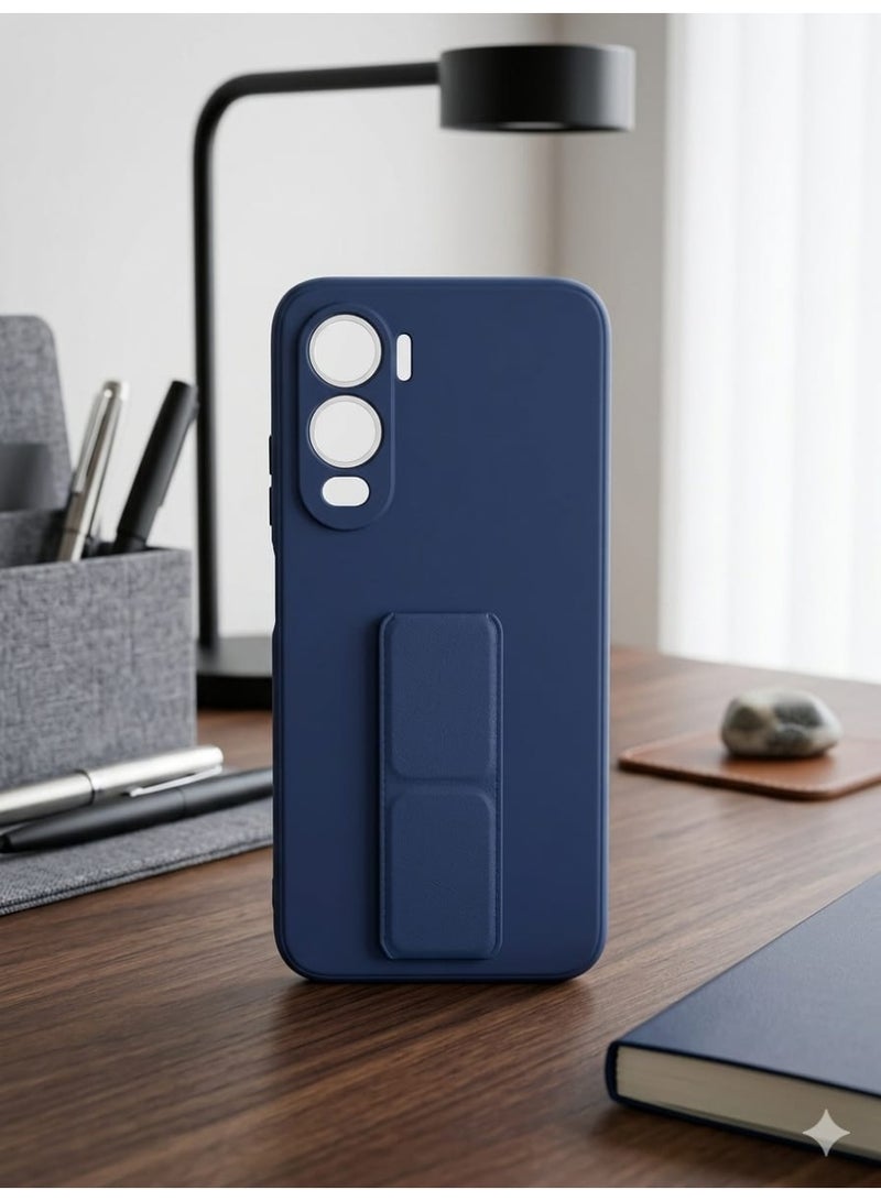 Itel City 200 Hand Grip Case Cover - Magnetic Hand Grip Holder & Kickstand Case For Itel City 200 - Strong Grip for Magnetic Car Holder, Stylish Silicone Case & Functional, Ultimate Convenience & Hands-Free Viewing