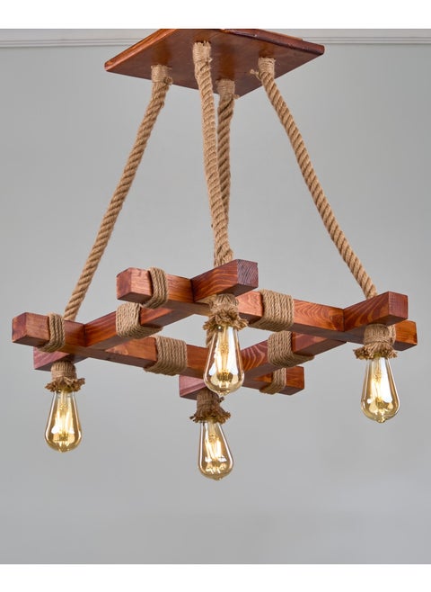 Quadrant square Brown chandelier