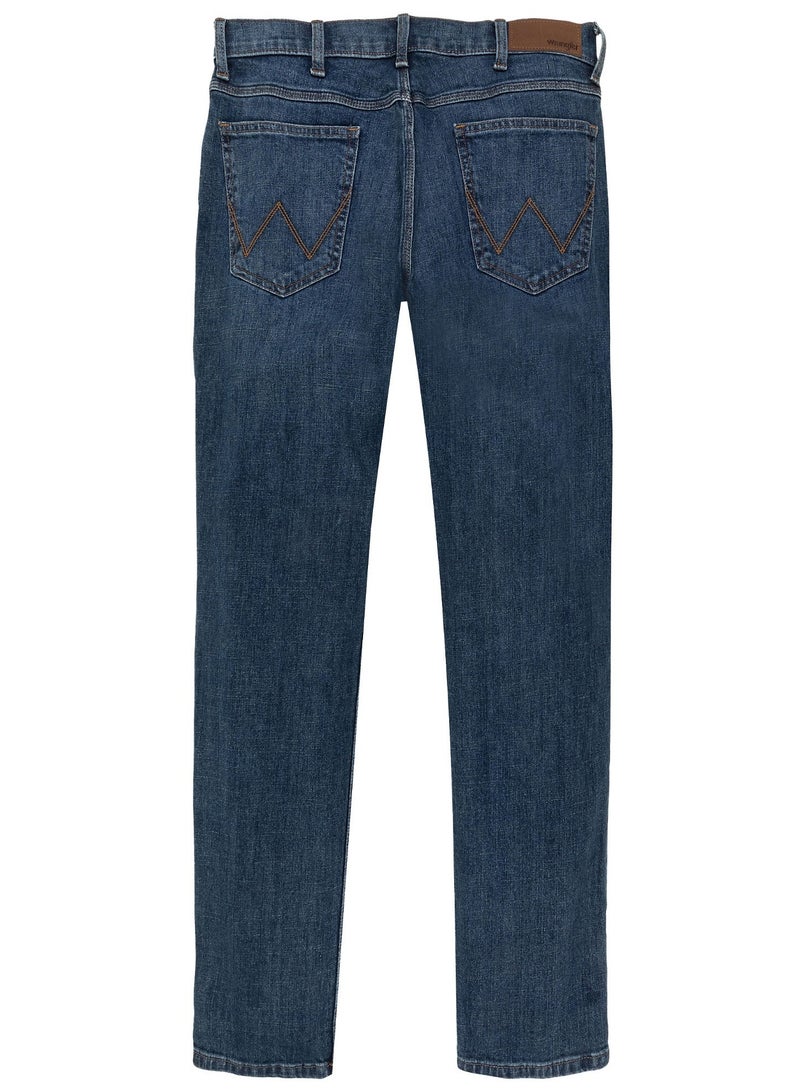 Wrangler Authentic Men's Regular Fit High Quality Jeans (Dark Stone) - Image 3