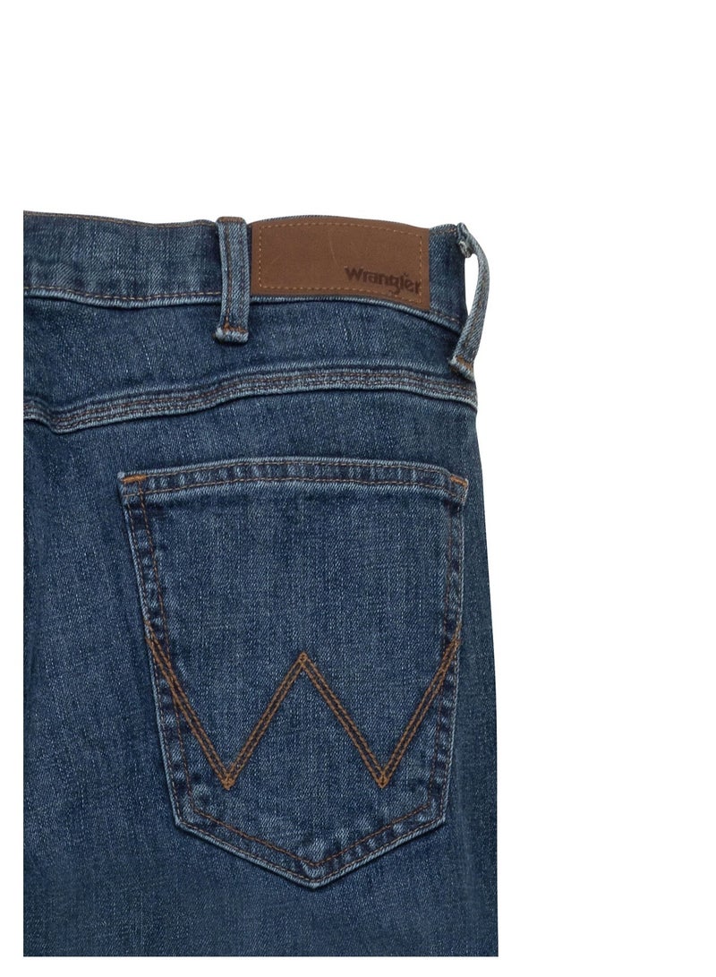Wrangler Authentic Men's Regular Fit High Quality Jeans (Dark Stone) - Image 4