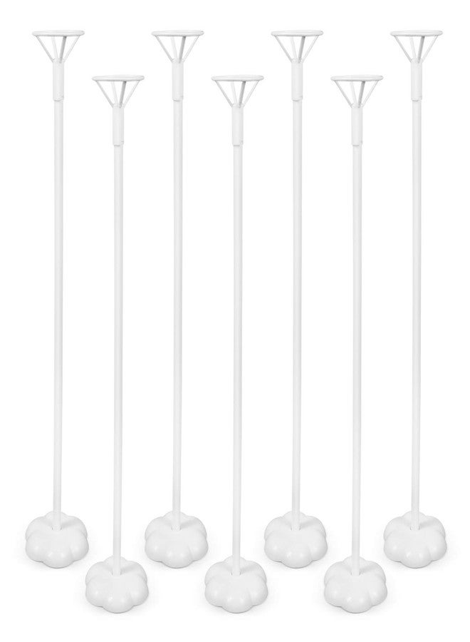 جولي ستايل حامل عصا البالونات 12 قطعة - حامل بالونات على شكل كوب مع عمود بالونات وقاعدة حامل زهور - قطعة مركزية للطاولة والمكتب لتزيين حفلات الزفاف وأعياد الميلاد وحفلات استقبال المولود الجديد وأي حفلة إكسسوارات بالونات - Image 1