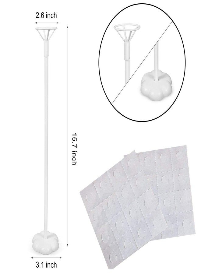 جولي ستايل حامل عصا البالونات 12 قطعة - حامل بالونات على شكل كوب مع عمود بالونات وقاعدة حامل زهور - قطعة مركزية للطاولة والمكتب لتزيين حفلات الزفاف وأعياد الميلاد وحفلات استقبال المولود الجديد وأي حفلة إكسسوارات بالونات - Image 3