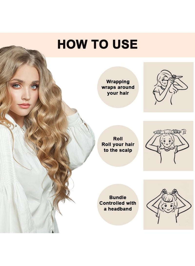 Generic 4Pcs Heatless Hair Curler, Rods with Hook, Heatless Curling Rod for All Hair Types, No Heat Curlers to Sleep In, Overnight Heatless Curls for Blowout Hair  - Image 4