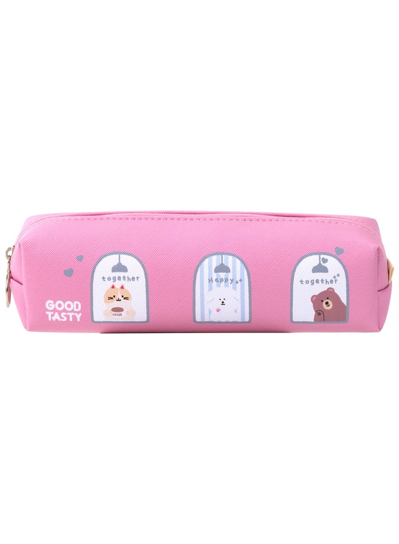 Deli EH914 19脳5脳5cm Pencil Pouch Blue/Pink/Beige 鈥?Ideal for School, Office, and Travel - Image 2