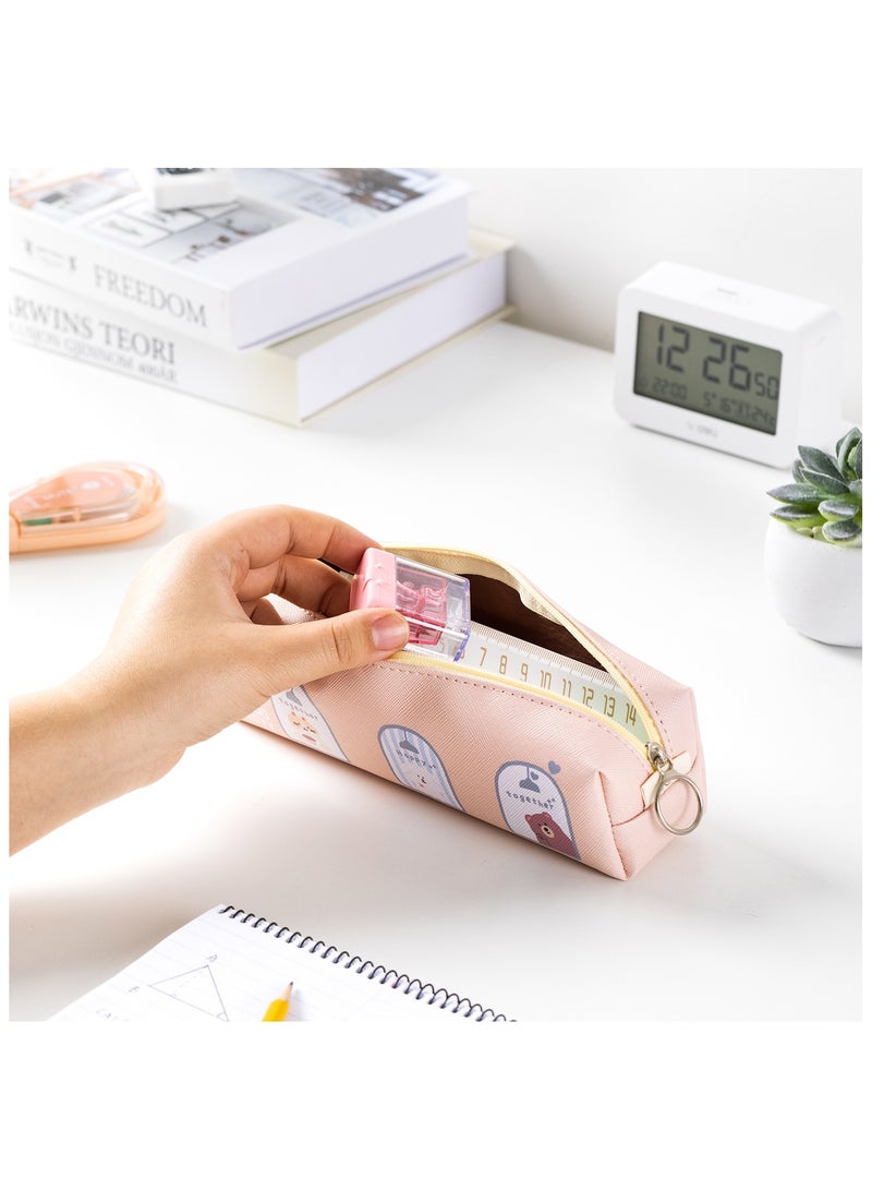 Deli EH914 19脳5脳5cm Pencil Pouch Blue/Pink/Beige 鈥?Ideal for School, Office, and Travel - Image 4