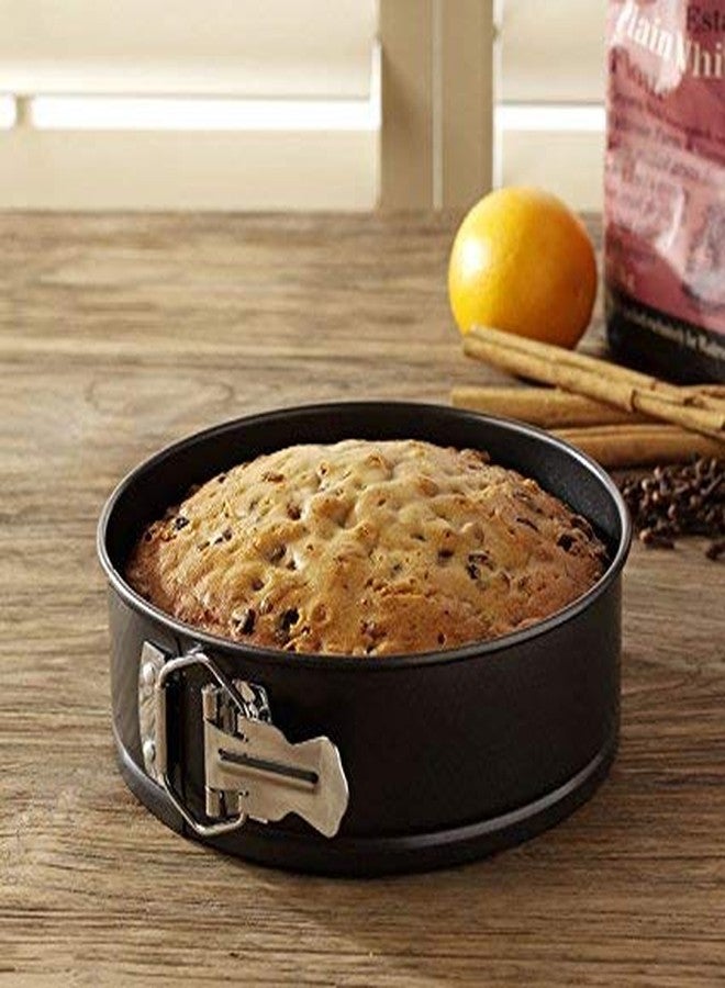 BAKERS PARDISE قالب كيك دائري قابل للفك من بيكرز بارديس، قطر 20 سم | قالب خبز غير لاصق من الفولاذ الكربوني، مناسب للميكروويف والفرن الكهربائي | آمن للاستخدام في غسالة الصحون والفريزر، مزود بقاعدة قابلة للإزالة وقفل سريع الفتح - Image 3