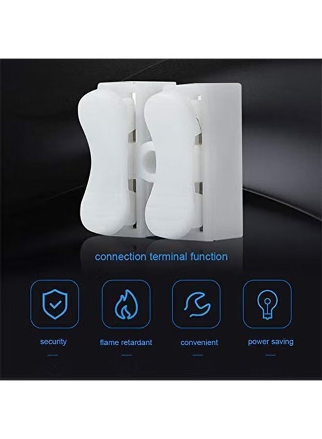 Push Quick Wire Cable Connector, 100pcs 10A 220V 2 Pin Push-in Spring Loaded Electrical Connectors for Lighting Electrical and Automotive Wiring Electricity - Image 4