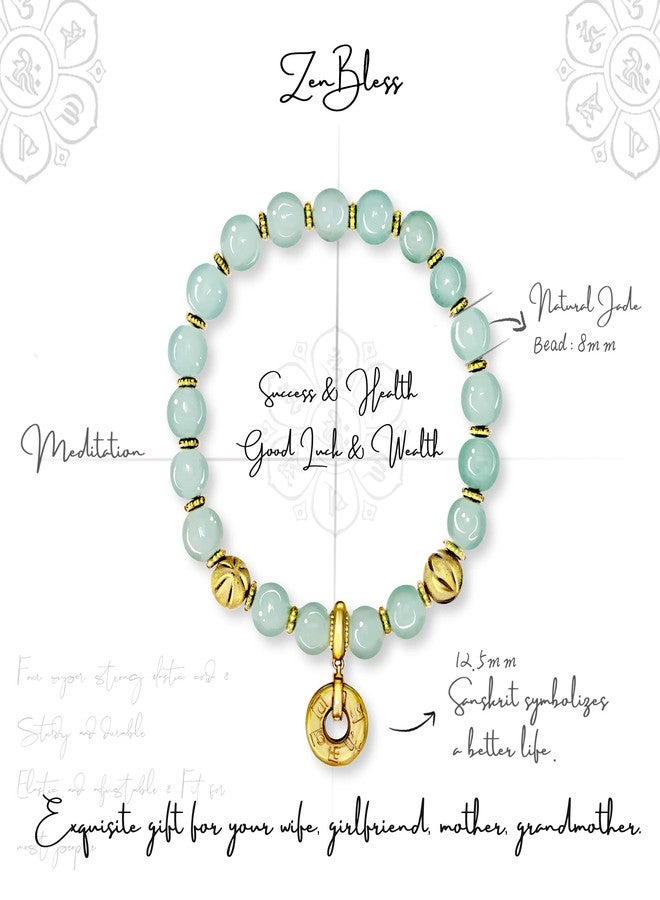 ZenBless Fengshui Porsperity Jade Bracelet Lucky Charm Feng Shui Black Obsidian Wealth Bracelet Gift for Men Women with Gold Plated Pi Xiu Pi Yao Attract Wealth Good Luck(Green) (green) - Image 2