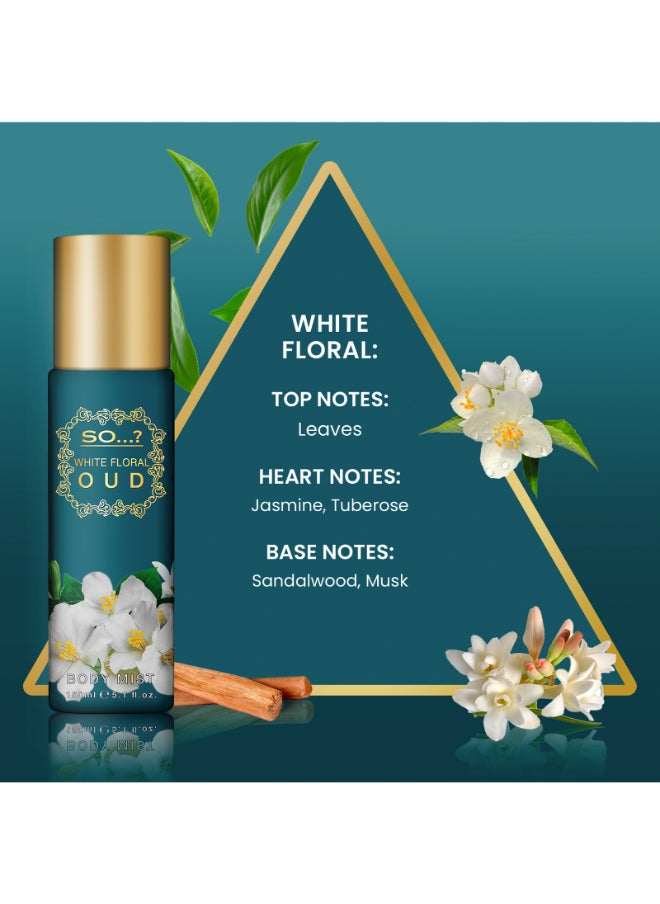 So..? White Floral Oud Body Mist Long Lasting Fragrance Spray 150ml  - Image 3
