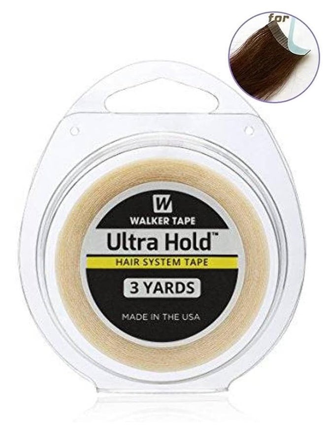 Walker Tape Ultra Hold 1/2 X 3 Yards Wig Tape, Hair System Tape, Wig Fixed Waterproof Tape for Scalp Hair Extensions Wig Tape Lace front Tape - Image 1