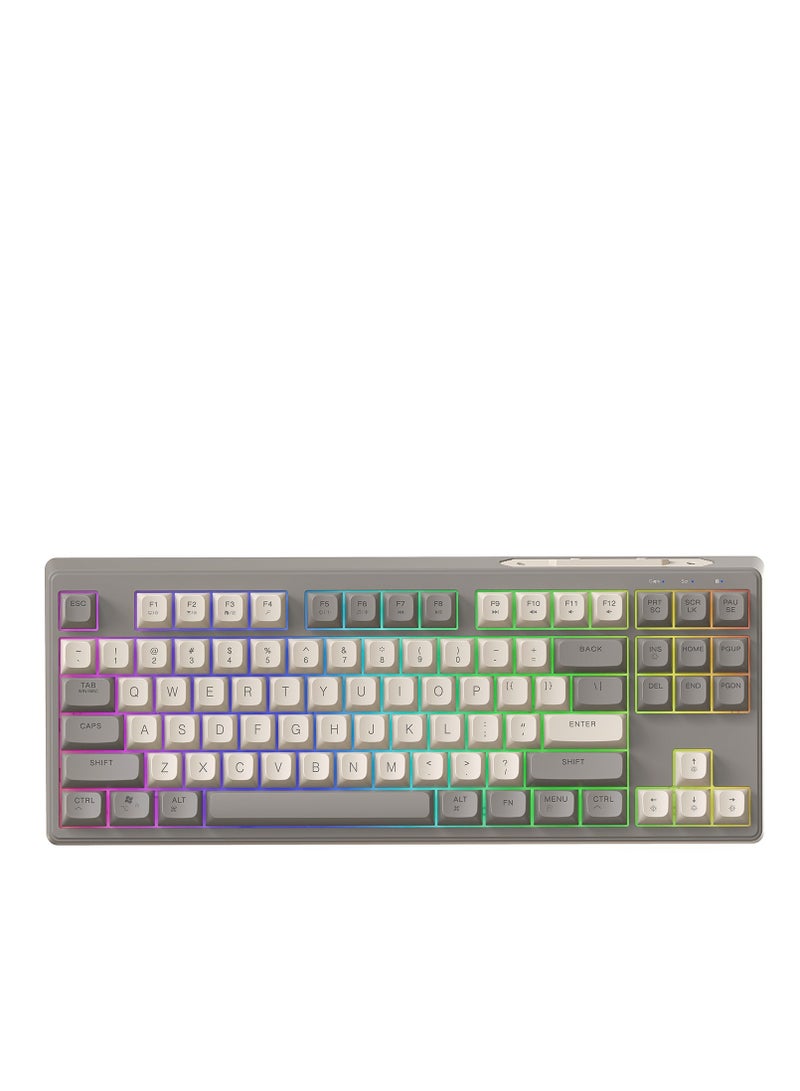 GULFLINK M87 Wireless Gaming Bluetooth Keyboard Rainbow Backlight Computer RGB Keyboard  - Image 1