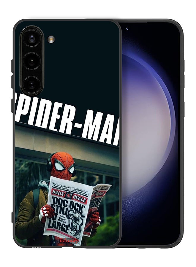 Tolwak Samsung Galaxy S23 5G Protective Case Cover Spiderman Reading Newspaper - Image 2