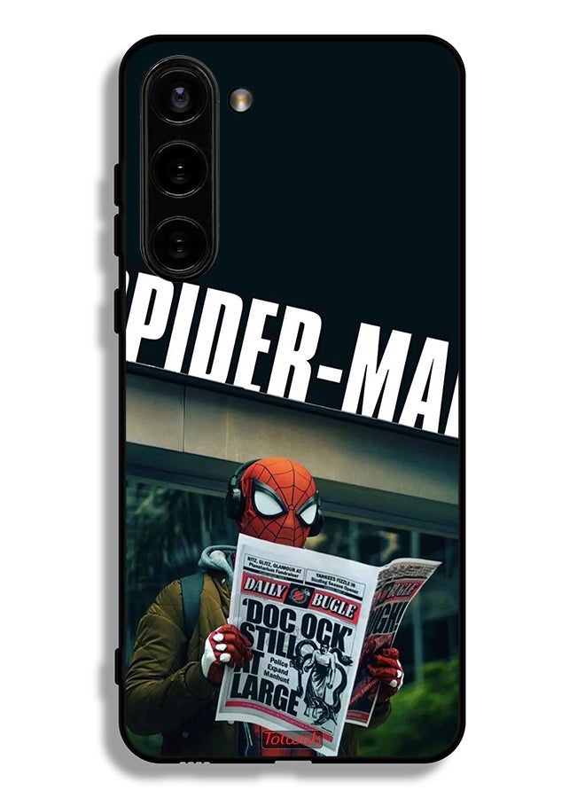 Tolwak Samsung Galaxy S23 5G Protective Case Cover Spiderman Reading Newspaper - Image 3