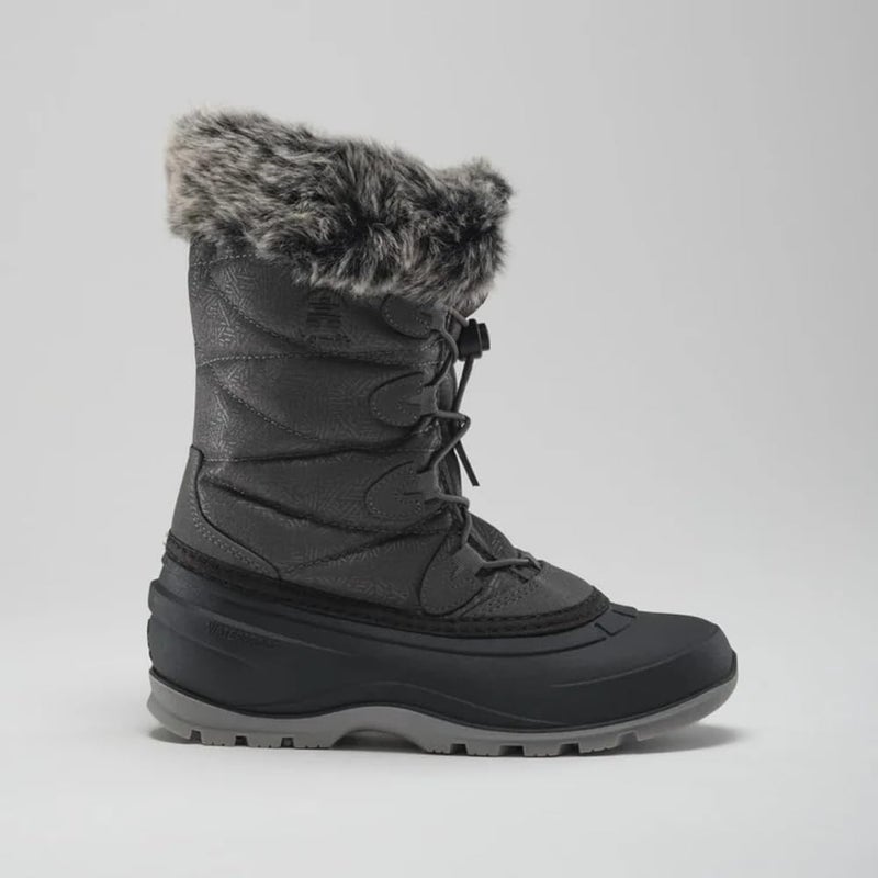 Kamik Momentum 3 Snow Boots for Women - Waterproof Boots - Insulated Winter Shoes for Women - Deep-Lug Traction Winter Shoes - 40Â°F Temperature Rating - Bungee Lacing System - Charcoal - 11 - Image 3
