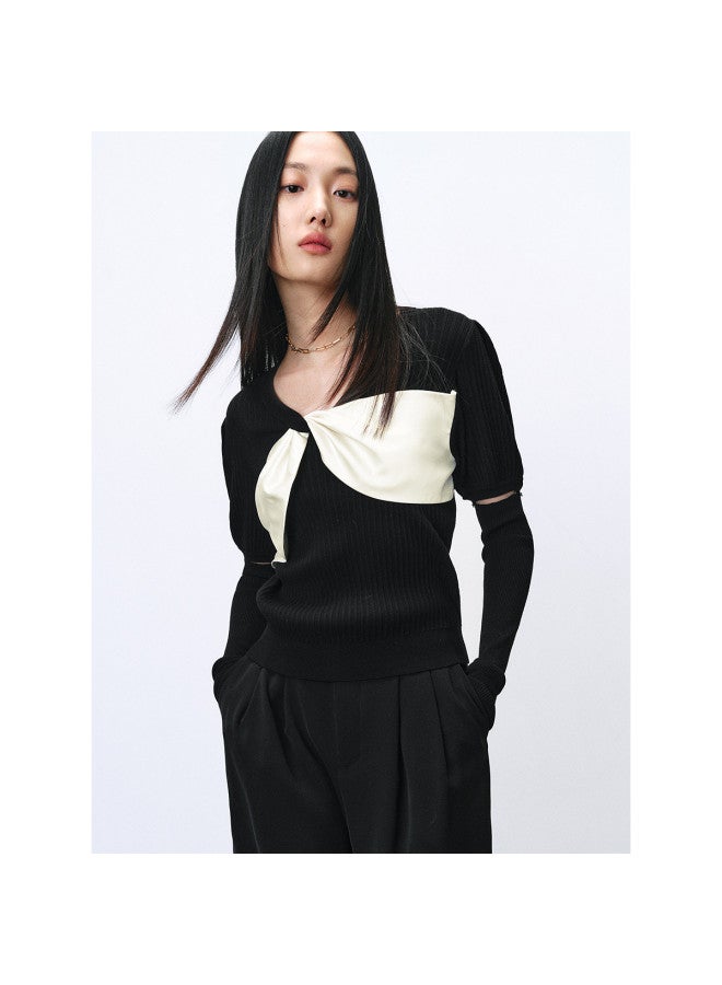 Waxbird Spring/autumn Slightly Stretch Elegant Temperament Knitted Sweater Women - Image 3