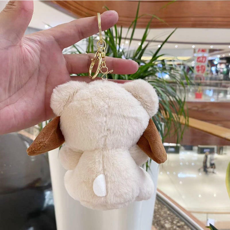 Bandfol Cartoon Bag Charms Cute Plush Keychain for Women, 5" Soft Backpack Key Chain Cute Animals Bag Keychain - Image 2