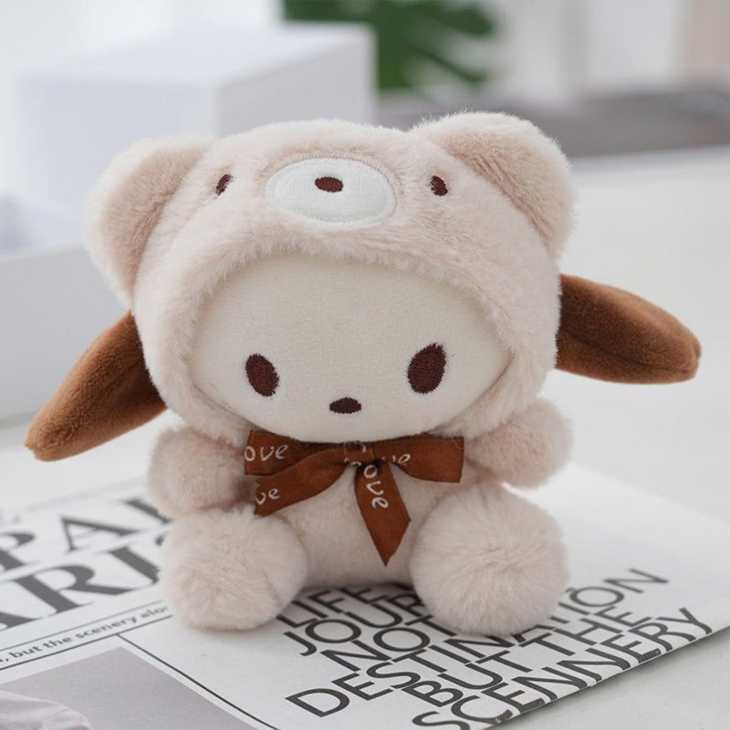 Bandfol Cartoon Bag Charms Cute Plush Keychain for Women, 5" Soft Backpack Key Chain Cute Animals Bag Keychain - Image 3