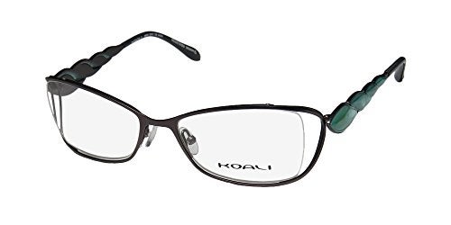 Koali By Morel 6983k Womens/Ladies Designer Full-rim Signature Logo Color Combination Eyeglasses/Eye Glasses (53-17-130, Gray/Green Opal) - Image 1