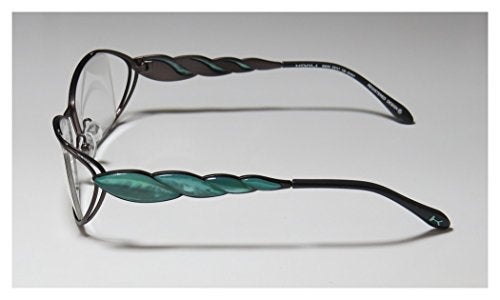 Koali By Morel 6983k Womens/Ladies Designer Full-rim Signature Logo Color Combination Eyeglasses/Eye Glasses (53-17-130, Gray/Green Opal) - Image 4