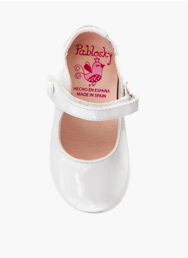 Pablosky - Girls' Solid Mary Jane Shoes with Hook and Loop Closure - Image 1