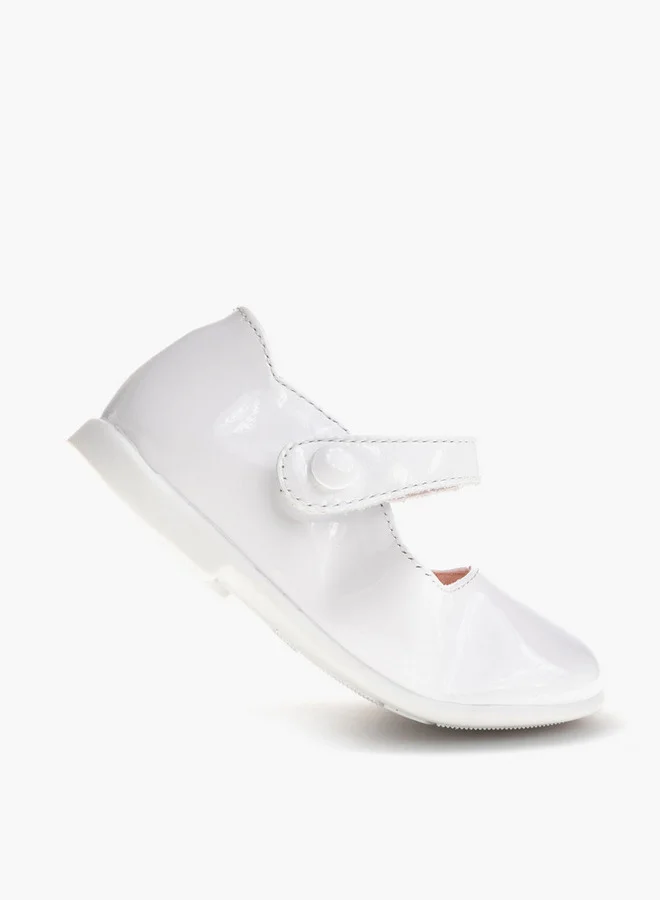 Pablosky Girls' Solid Mary Jane School Shoes with Hook and Loop Closure