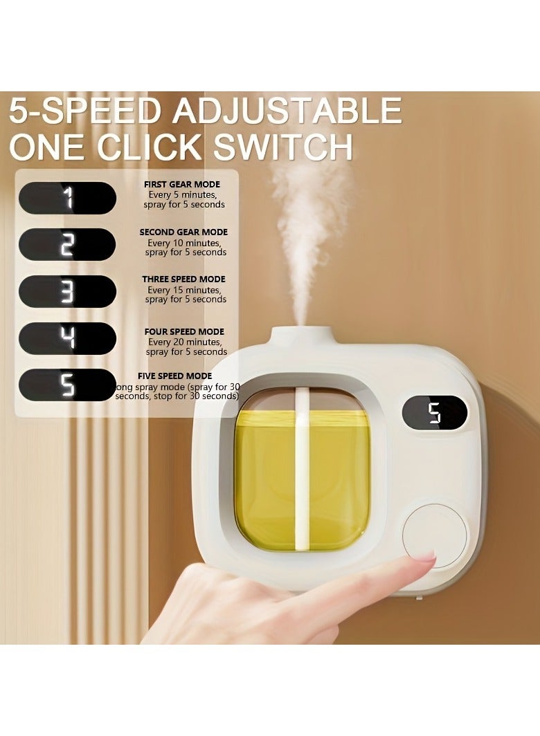 AROAQ Smart Aroma Diffuser with 5-Speed Adjustable Timer, Rechargeable 500mAh Battery, USB Charging, Fragrance-Free Operation for Essential Oils/Perfumes, Ideal for Office, Bedroom, Bathroom - Long-Lasting Home Fragrance Device, Portable Air Freshener - Image 1