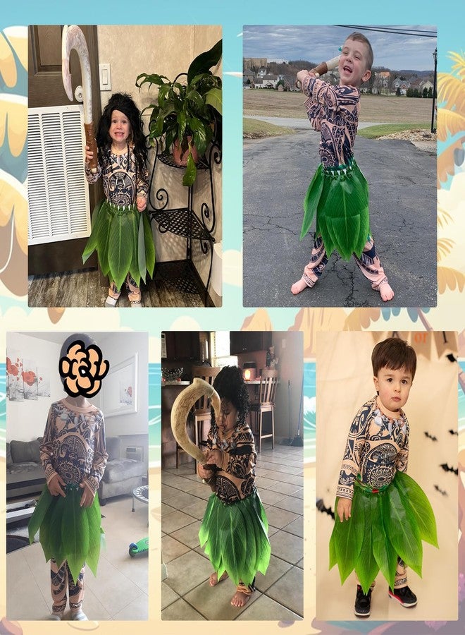 RAAIBB طقم أزياء تنكرية للأطفال من RAAIBB للهالوين، مناسب للأولاد الصغار، يتضمن زيًا مطبوعًا عليه رسومات وشم، مع شعر مستعار أسود وقلادة، مثالي للتنكر في الهالوين RA066XS - Image 5